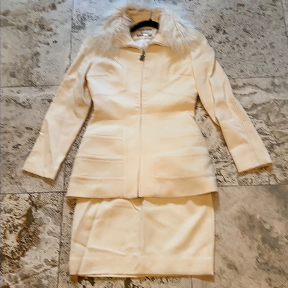 Gorgeous Annie Reva winter white suit
